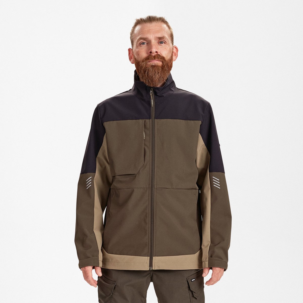 Engel Entire softshell jack 1327-140 Forest Zwart