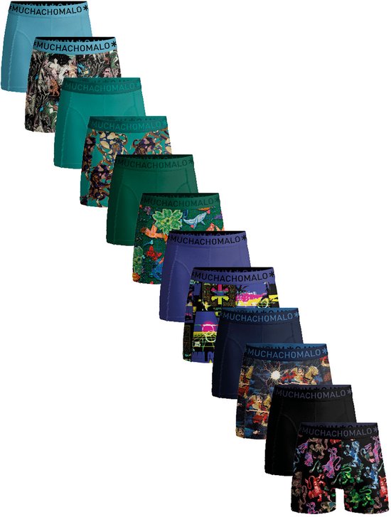 Muchachomalo – Boxers pour homme – Longueur standard – Sous-vêtements – Boxers – Sous-vêtements – 95 % Katoen – Lot de 12 – Taille L