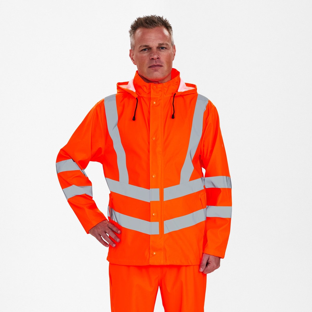 Engel Safety regenjack 1921-102 - Hi-vis Orange - M