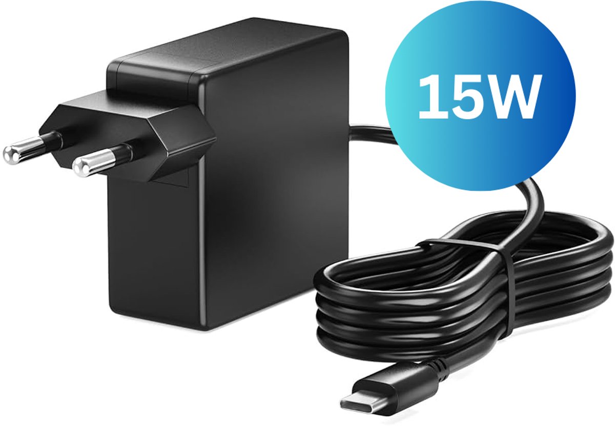 ViaDennis USB C kabel met adapter 15W - Universeel voor alle telefoons - USB-C oplader