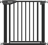 EloviaTraphekje Zonder Boren Incl Verlengstukken - 76 t/m 103 cm - Klembevestiging - Veiligheidshekje - Kinderhekje - Hondenhek - Zwart