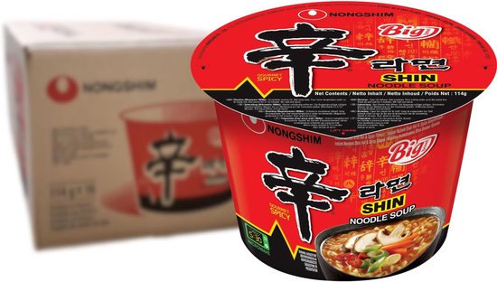 Noodle Shin Ramyun Spicy Korean Noodles BIG Bowl(6x114g)