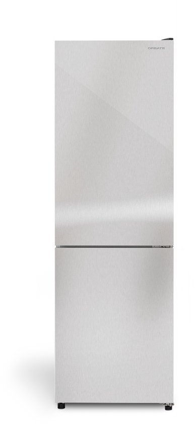 231L combi-koelvriescombinatie No Frost roestvrij staal, 4 vrieslades, 41dB, energieklasse D, verstelbare planken
