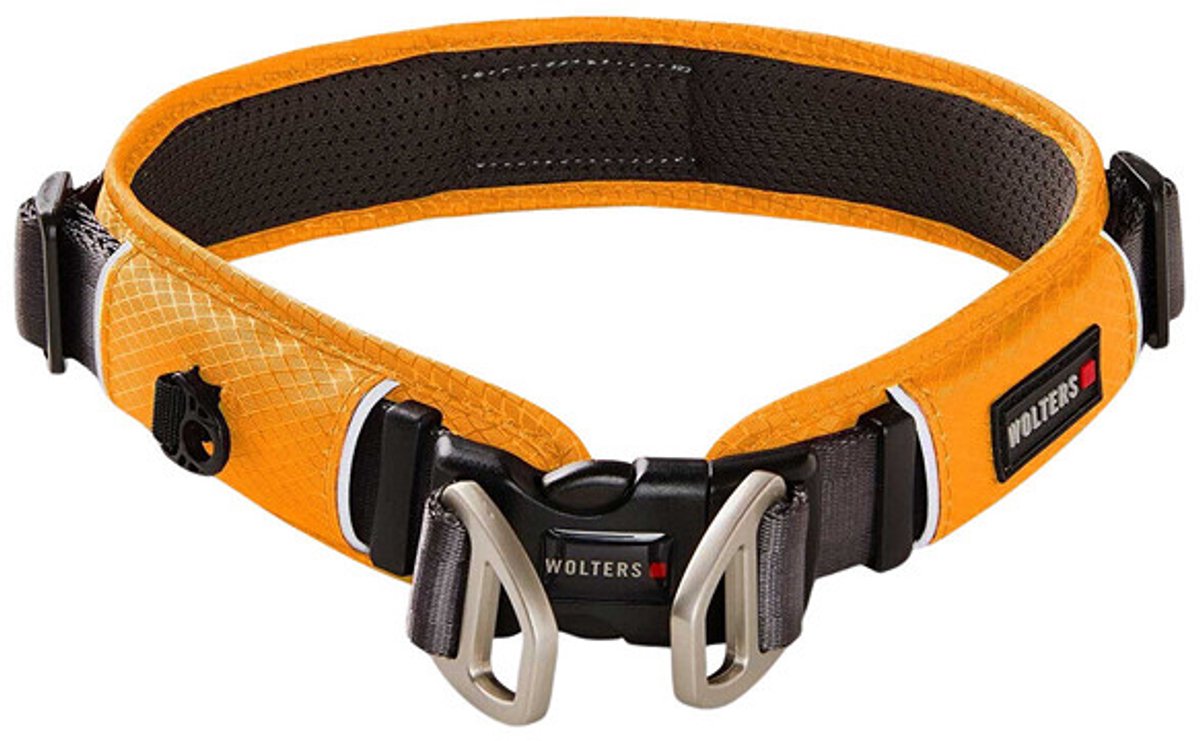 Halsband Hond/ Kat Dier Maat: 5 / Breedte: 4,0 cm / Verstelling: 59 - 66 cm, artikelnr. 103244-M-107628 Oranje Antraciet
