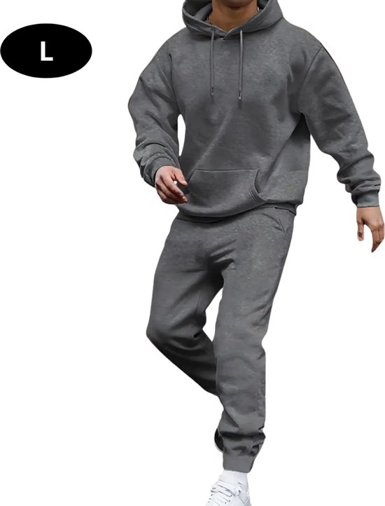 Survêtement Nivard Homme - Survêtement d'intérieur - Adultes - Survêtement - Confortable - Survêtement - Pantalon de jogging - Gris foncé - L