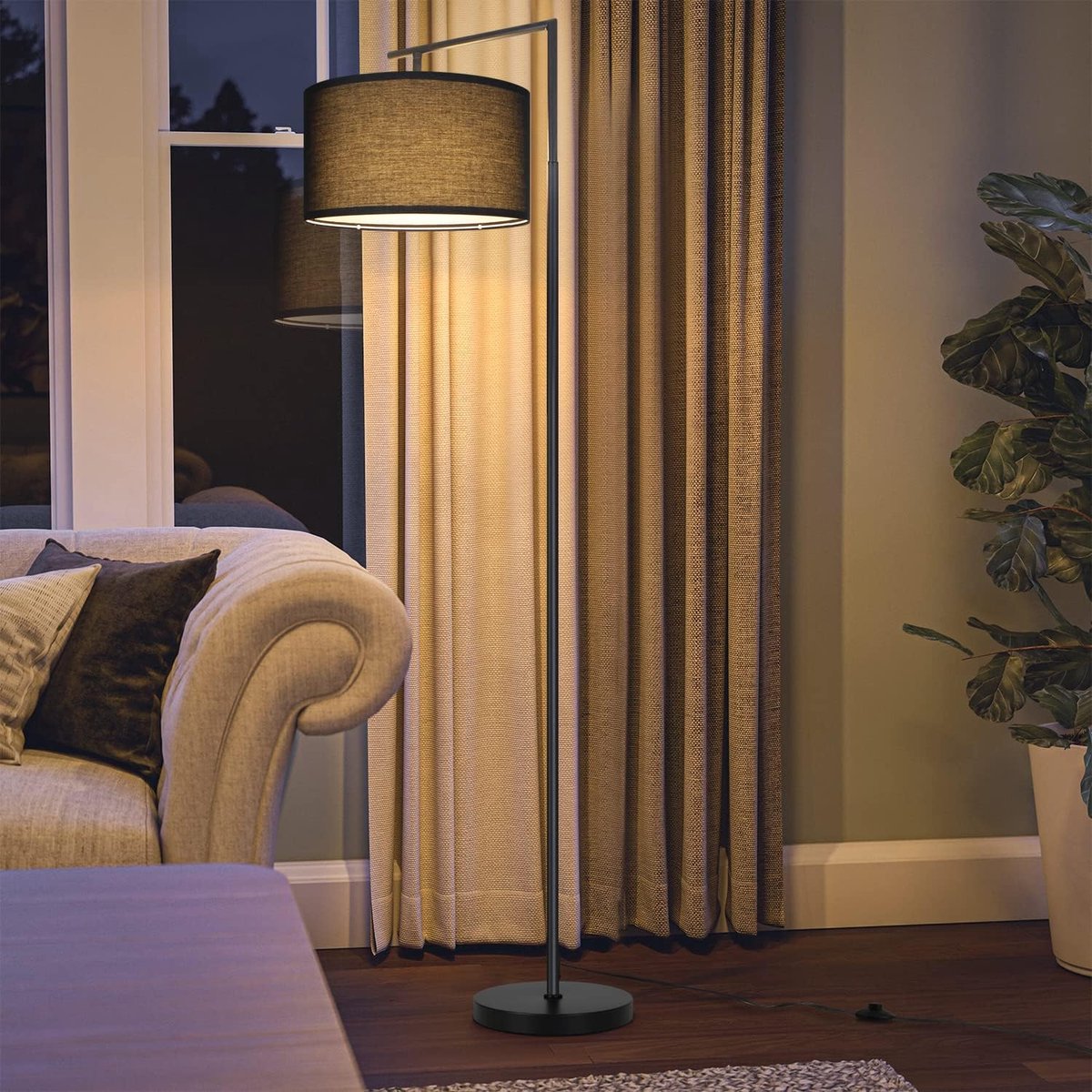 Glitzerlife Modern Booglamp Design - Zwart Vloerlamp thumbnail 5