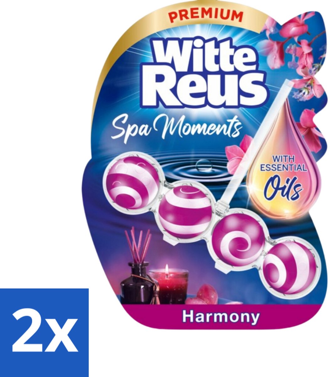 2 x Witte Reus - Wellness Scents Toiletblok - Harmony - 1 Toiletblok - Toiletverfrisser - Toiletblok - Geur - Ontspanning - Wellness