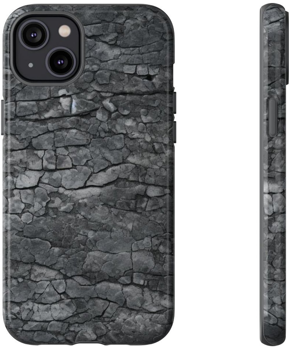 Gebarsten Asfaltstructuur – Glanzend Stevig Hoesje Geschikt voor iPhone 14 Plus