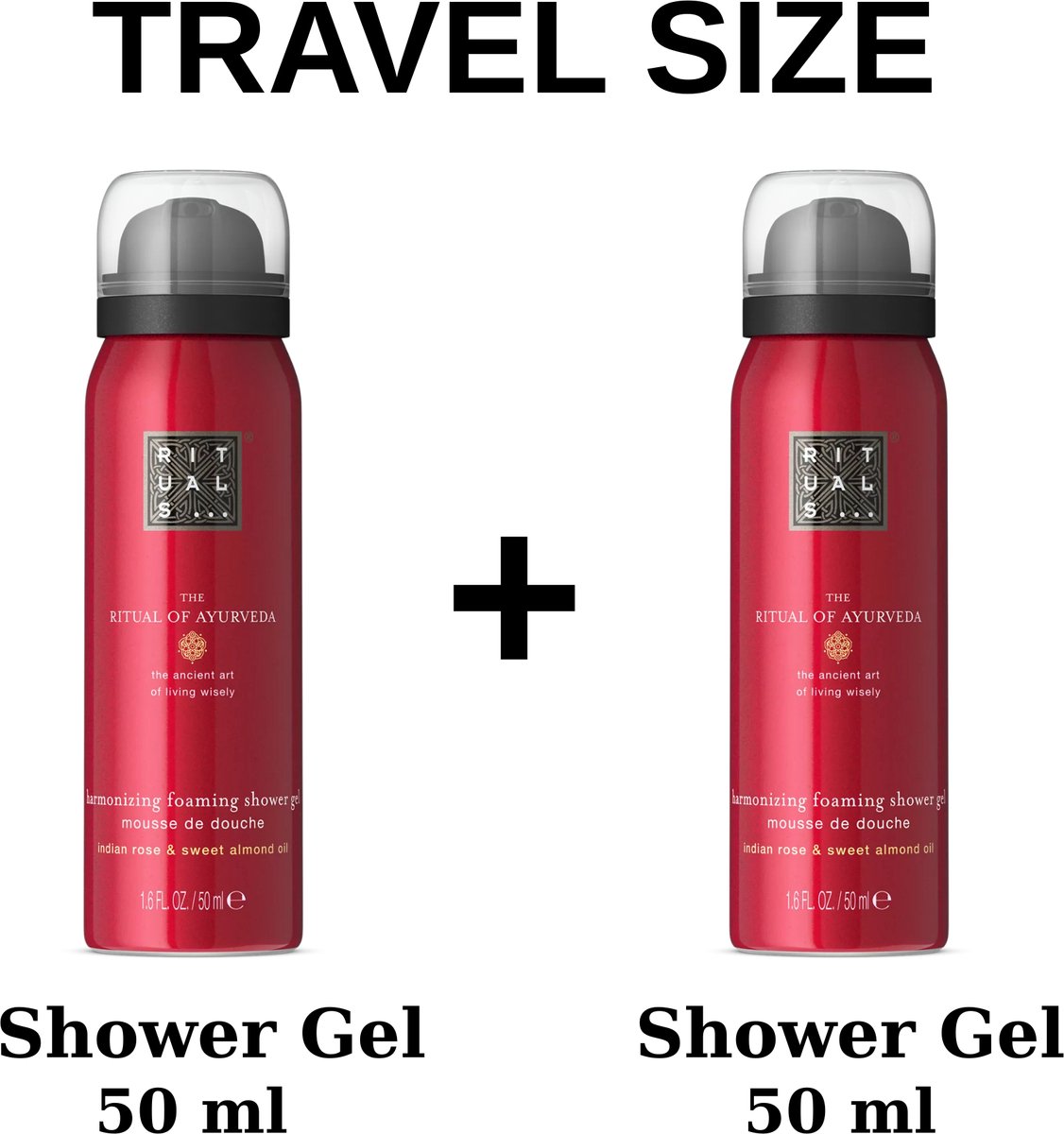 Rituals - Ayurveda - 2X Travel Size Shower Gel a 50 ml = 100 ml - Douchegels - Doucheschuim