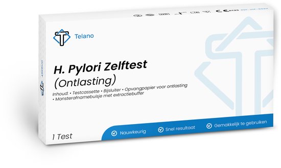 H. Pylori Zelftest voor Maagbacterie - Betrouwbare Helicobacter Pylori test Thuistest voor Snel Resultaat - Telano