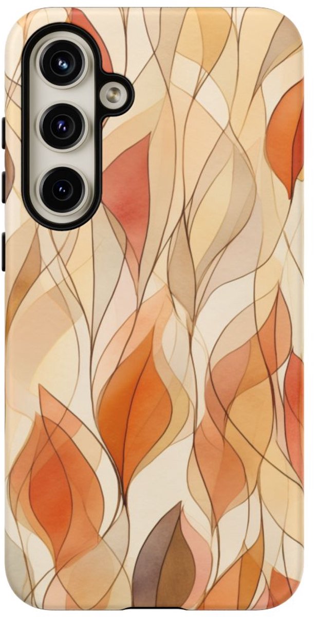 Aquarel Herfstbladeren Patroon – Telefoonhoesje Geschikt voor Samsung Galaxy S24 Plus