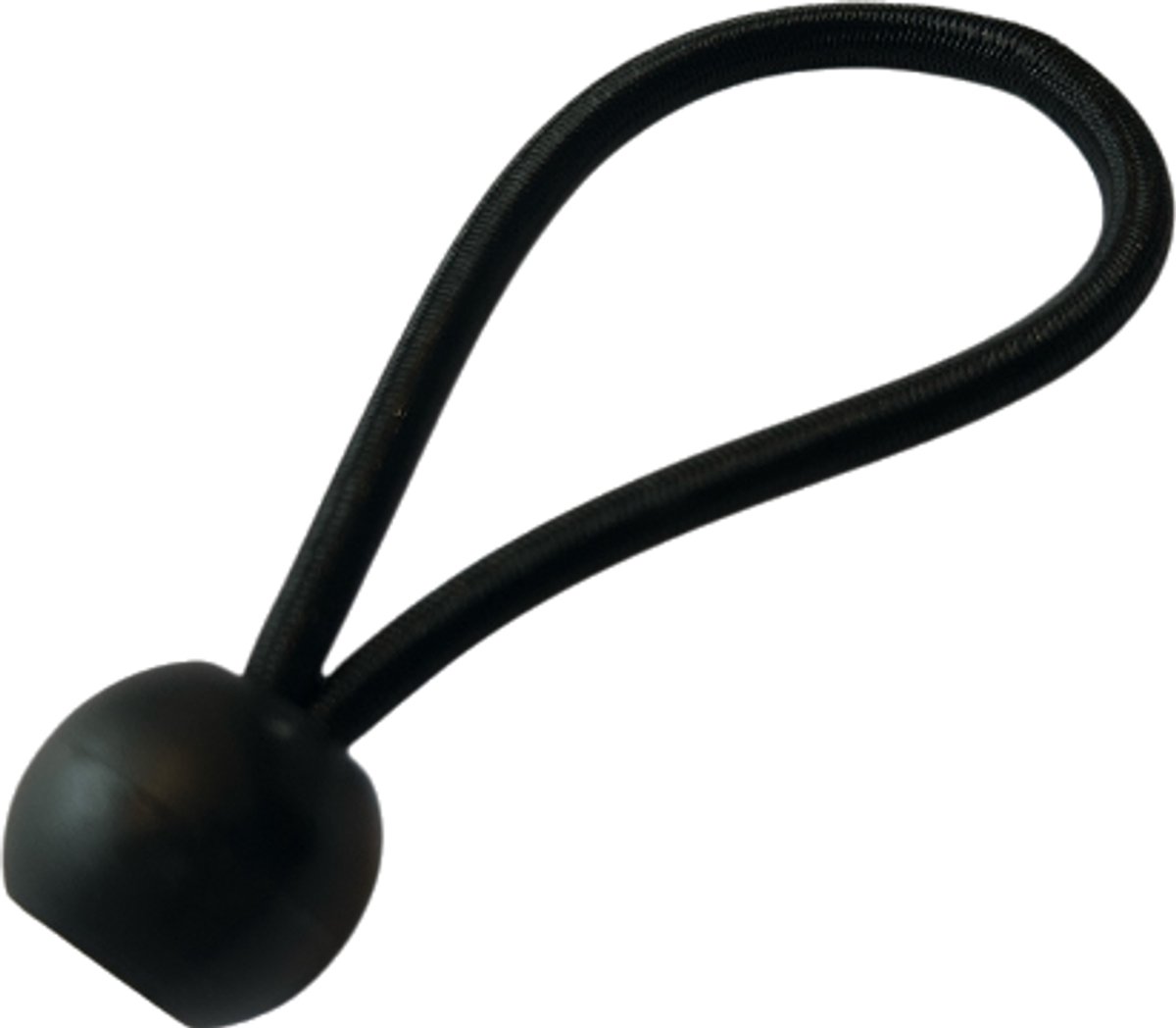 Spanelastiek met bal - 25 st - 10cm - zwart - tent - boot - schaduwdoek
