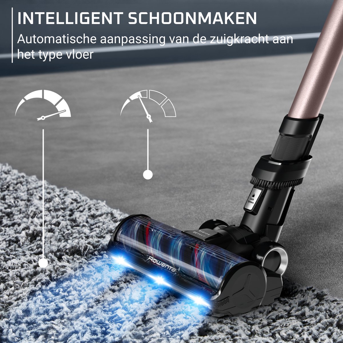 Rowenta X-Force Flex 16.60 RH9CD9 - Steelstofzuiger - Draadloos - Met dweilfunctie - 315 Airwatt - Flexibele buis - 2 uur gebruikstijd - Blauwe LED verlichting zuigmond — afbeelding 4