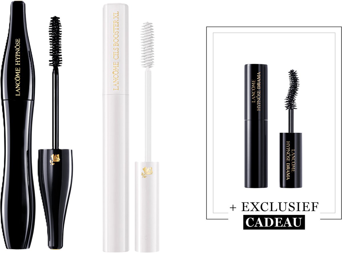 Lancôme 2-Step Wimper Routine Lash Primer | Mascara + Cadeau - Hypnôse Mascara Zwart & Cils Booster XL Wimper Serum & Mascara Primer + Mini Hypnose Drama Mascara Travel Size Zwart