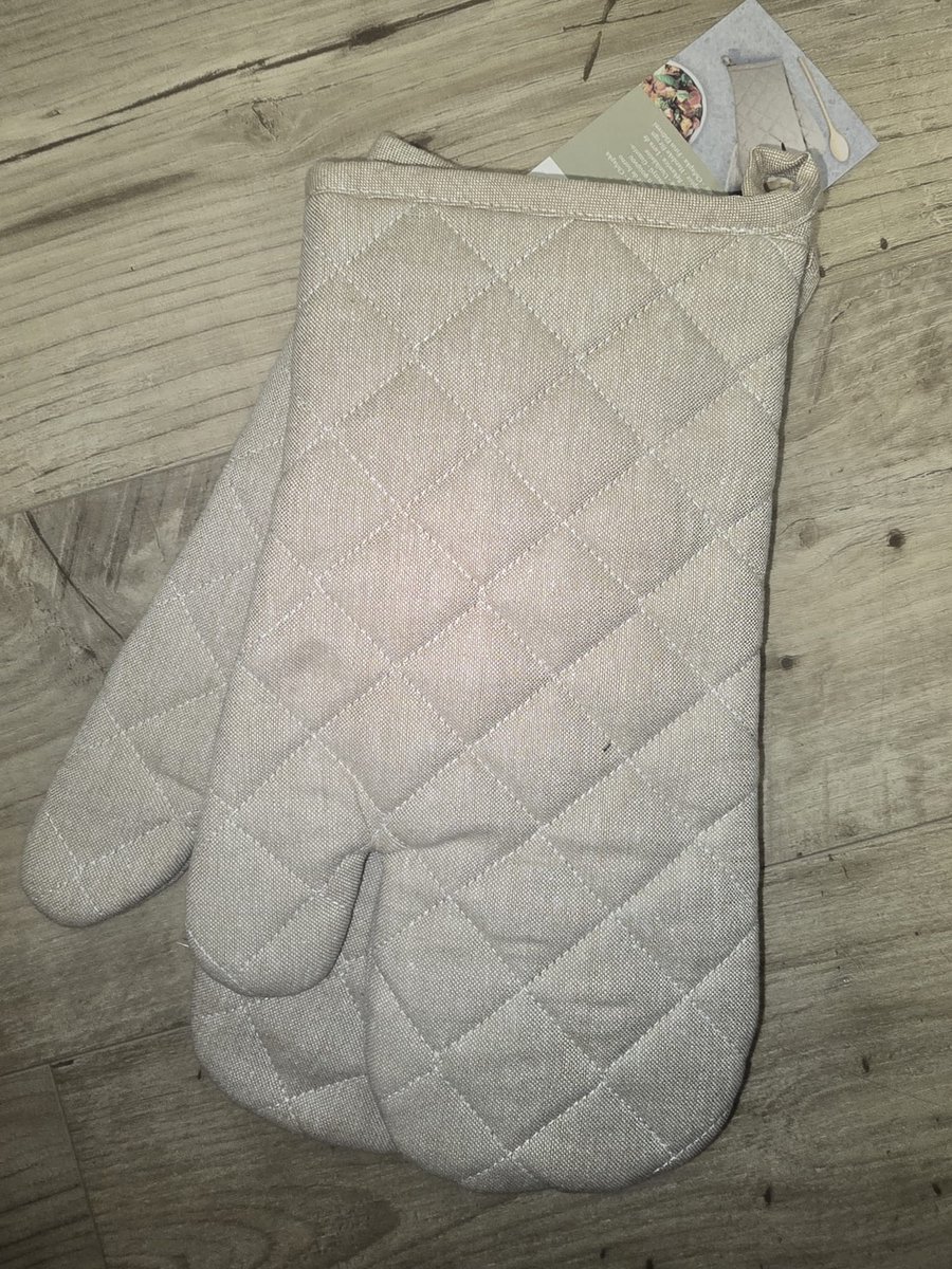 Ovenwant, Set van 2 ovenwanten, Beige / Taupe Ovenwanten, Oven Gloves
