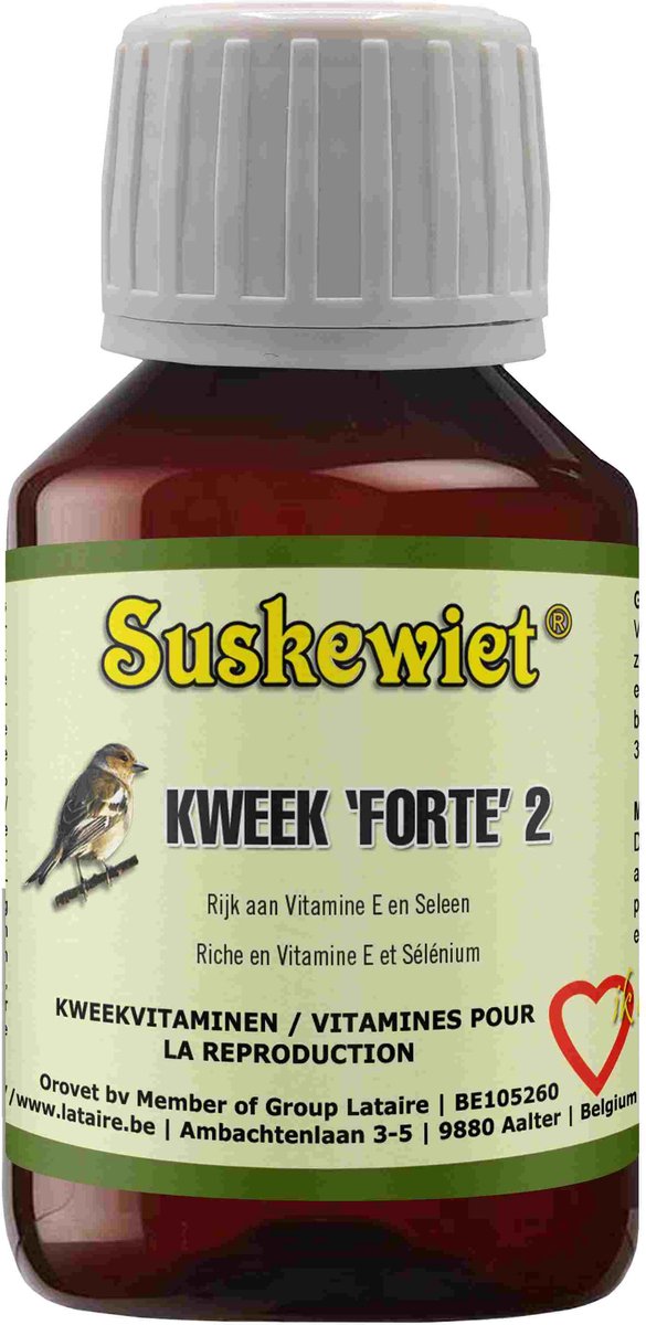 Suskewiet Kweek Forte 2 - 100ml - supplement voor vogels - kweekvitaminen, vruchtbaarheid, verhoogt de drift