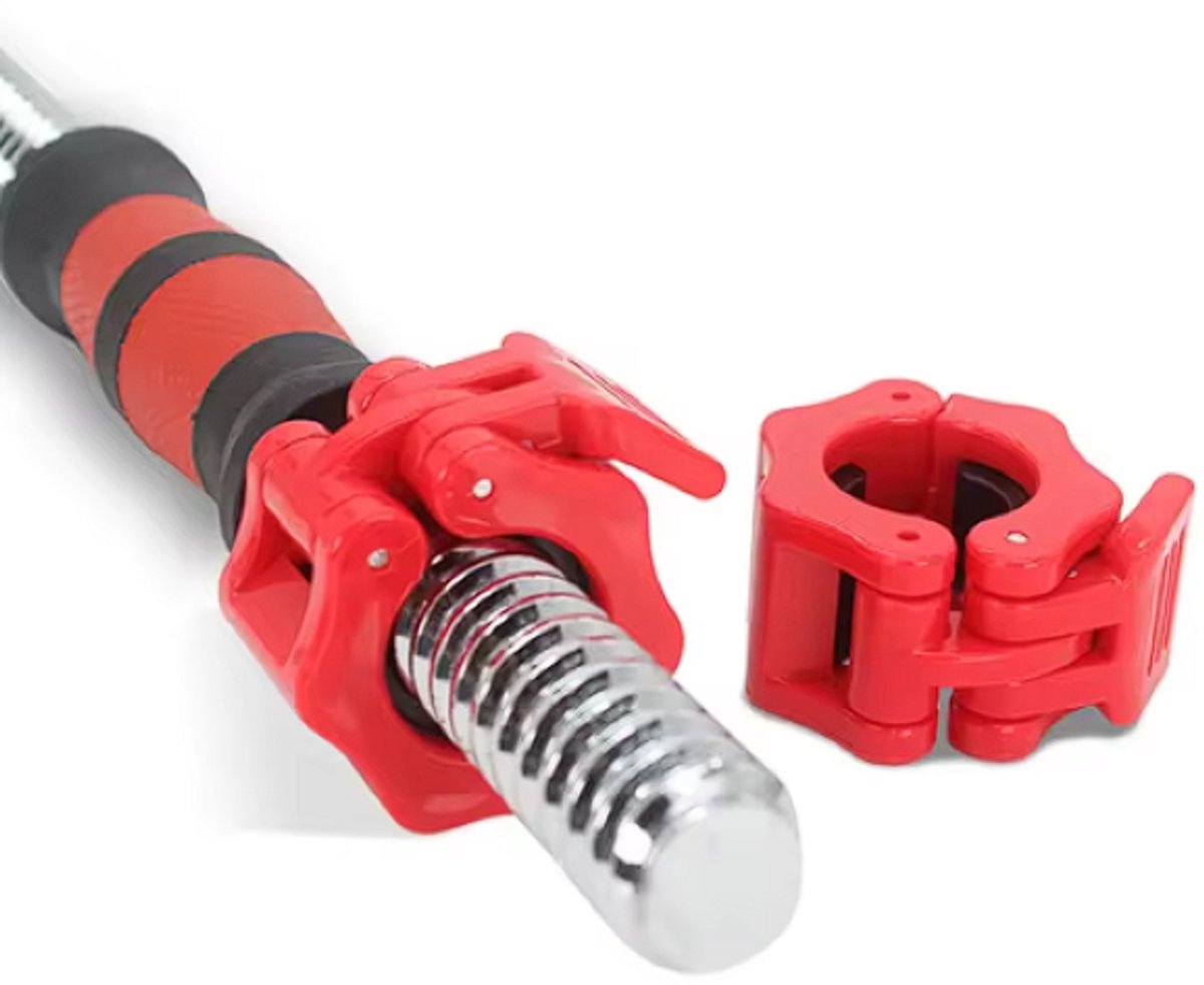 Halterstangsluiters - ATILIM FightersGear Lock Jaw Collar - Alleen geschikt voor 28 mm stangen - 2 stuks - Rood- Barbell