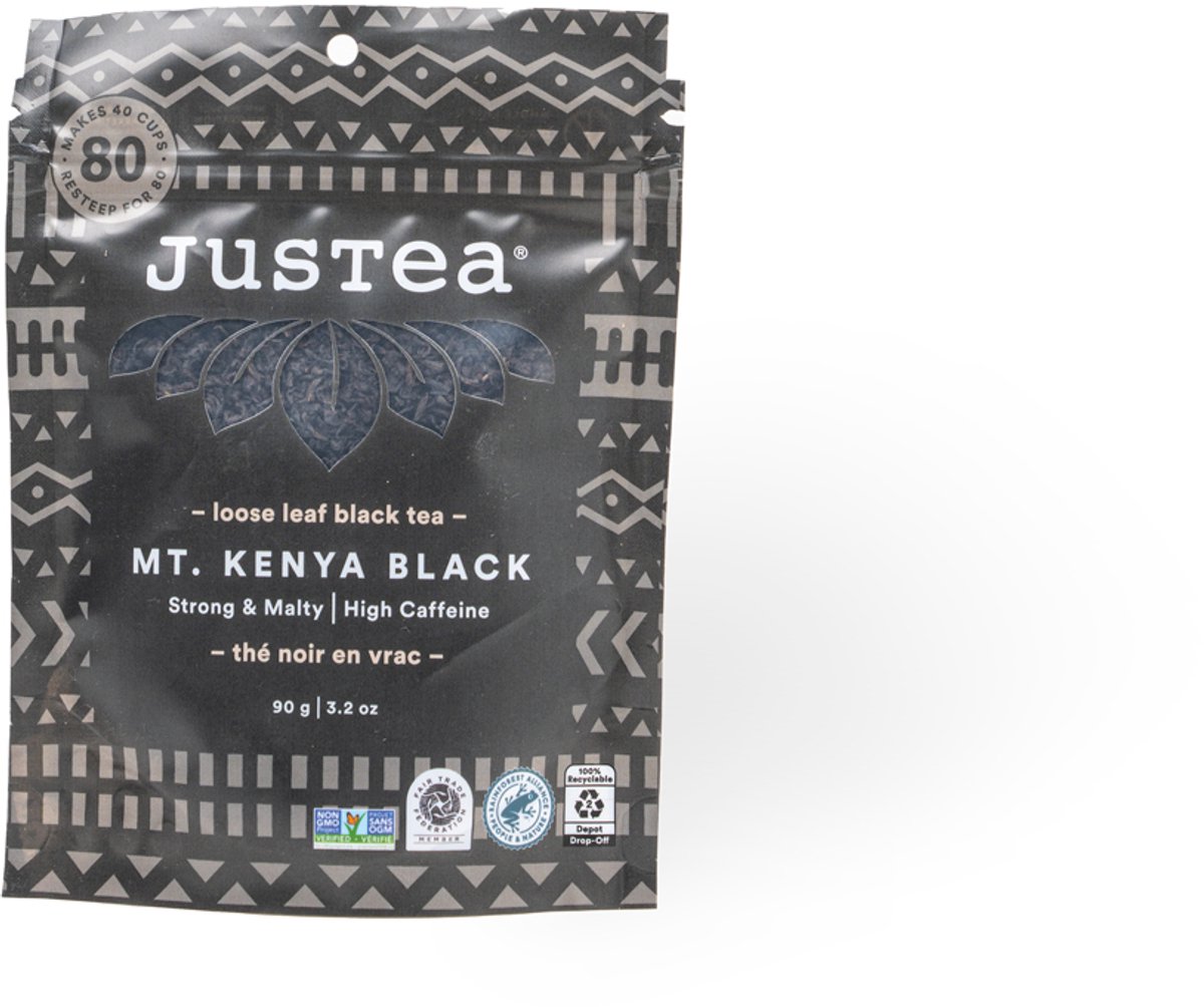 Justea - Mount Kenya Black - Navulverpakking 80g | Lang houdbaar | ideaal voor noodpakket & thuisvoorraad