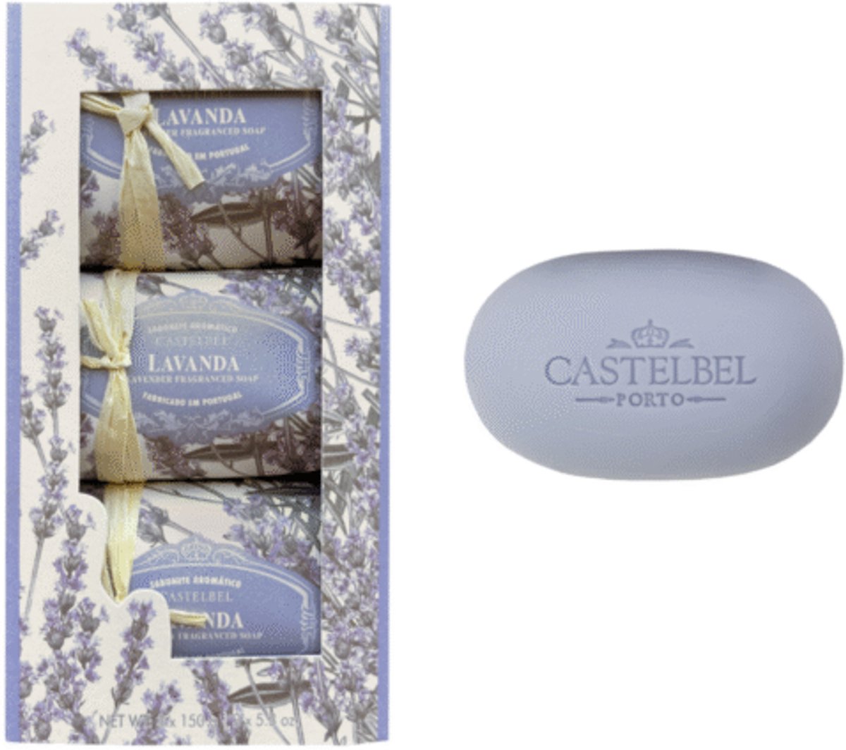 Castelbel - Zeepset Lavanda 3 x 150 gr (lavendel)
