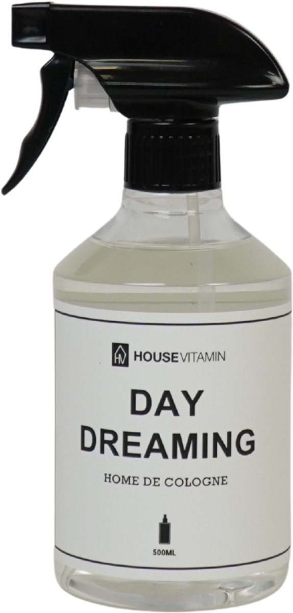 Housevitamin Roomspray Day Dreaming – Bloemengeur – 500 ml – Luxe Huisparfum – Interieurspray – Geurspray voor Woonkamer, Toilet & Badkamer