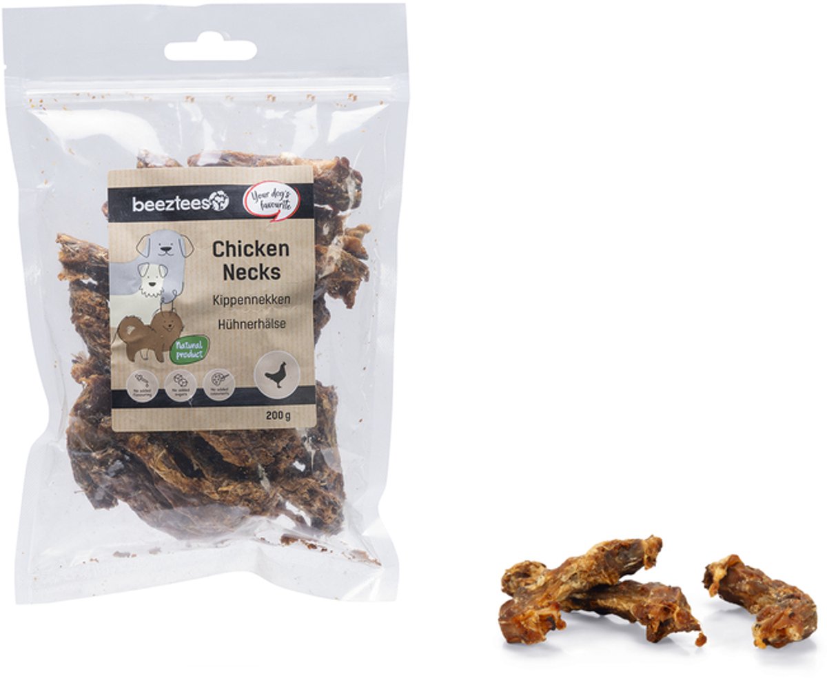 Beeztees Kippennekken - Hondensnack - Kauwsnack - 200 gram