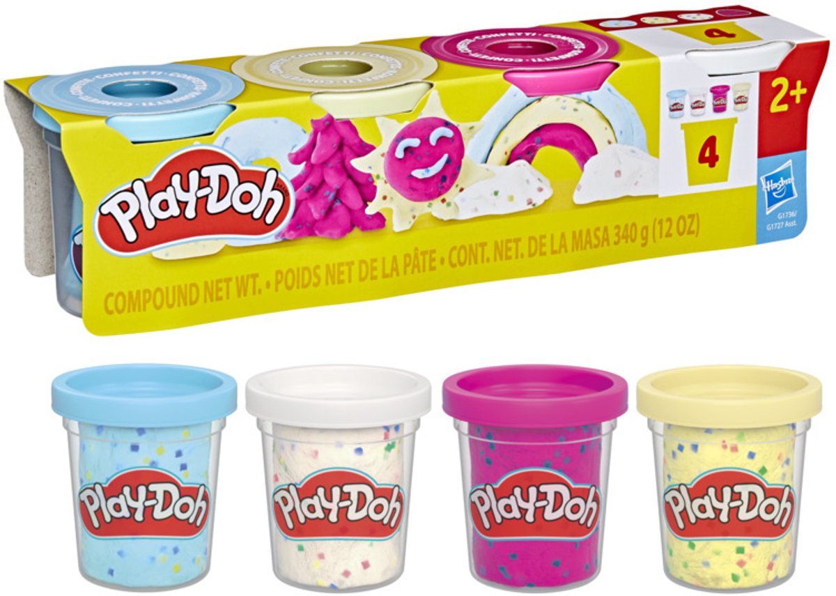 Play-Doh 4-pack Confetti-boetseerklei, verbeeldingsspeelgoed, knutselspeelgoed voor kinderen van 2+ — afbeelding 3