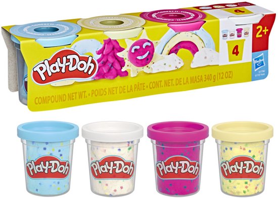 Play-Doh 4-pack Confetti-boetseerklei, verbeeldingsspeelgoed, knutselspeelgoed voor kinderen van 2+