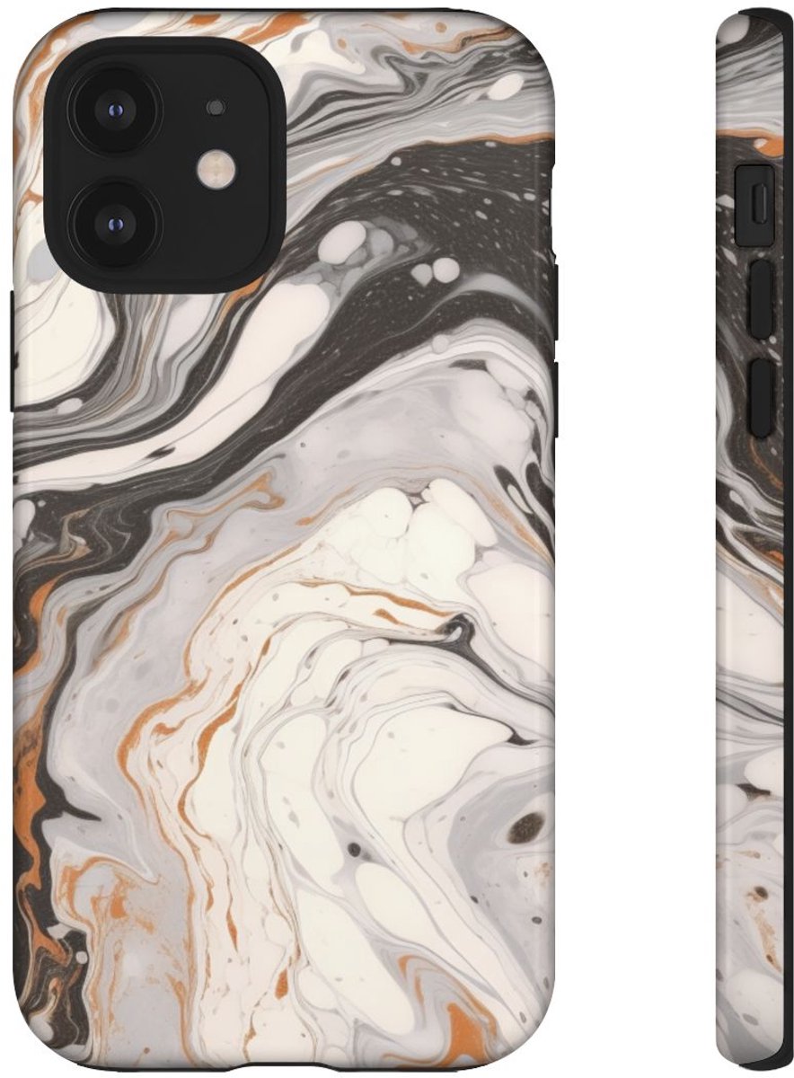 Marmer Swirl Abstract Patroon – Telefoonhoesje Geschikt voor iPhone 12