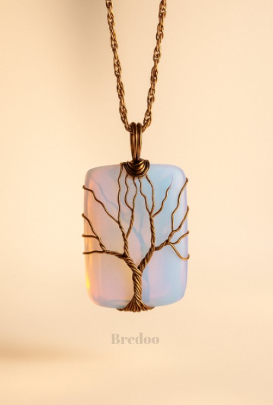 Opaliet Dames Ketting met Tree of Life