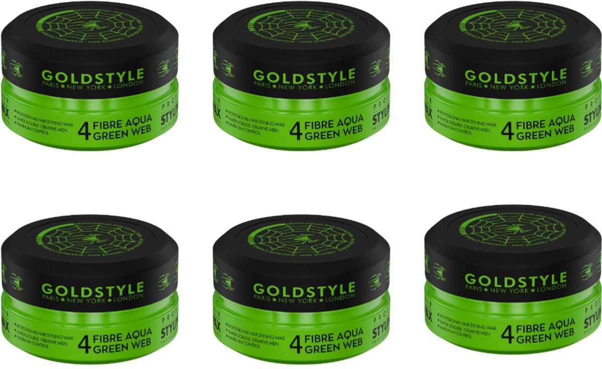 Gold Style Fibre Aqua Green Web Pomade - Styling Wax 4 - 900ML - Haar wax Mannen - Styling Wax