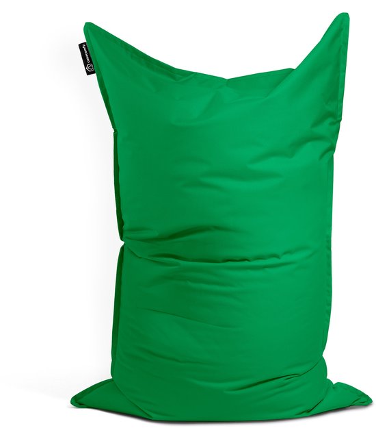 Groene zitzak staand, met casacomfy label.