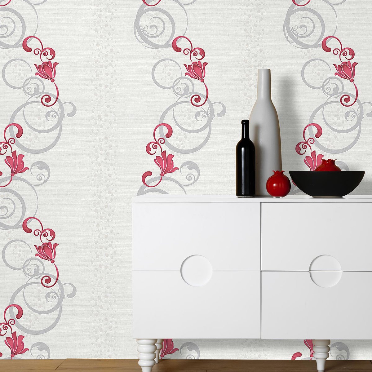 Bloemen behang wit 13287-20 | Online behang winkel