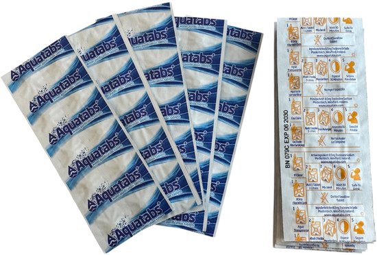 Waterzuiveringstabletten - 100 tabletten - 100L schoon drinkwater - ideaal voor noodpakket