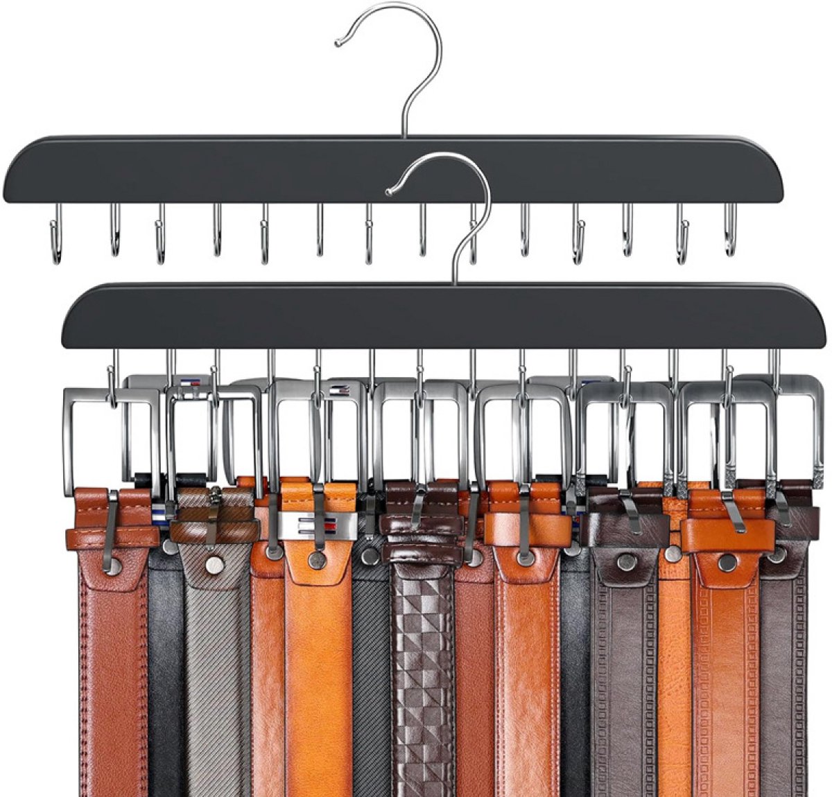 Peysaitr – Hanger - Multifunctioneel - Antislip - Houten opbergrek - Geschikt voor bretels, riemen, dassen, haken