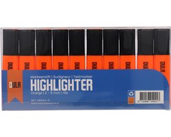 DULA Surligneurs orange - Surligneur - Marqueurs fluo - Surligneur - 10 pièces