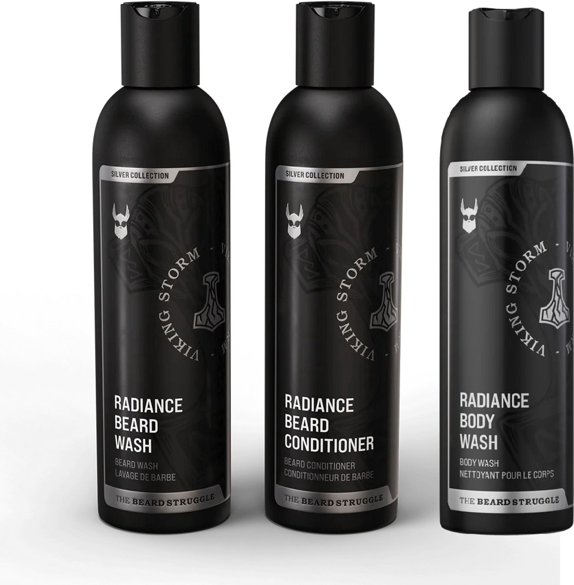 The Beard Struggle Radiance Body Wash + Beard Wash + Beard Conditioner - Viking Storm
