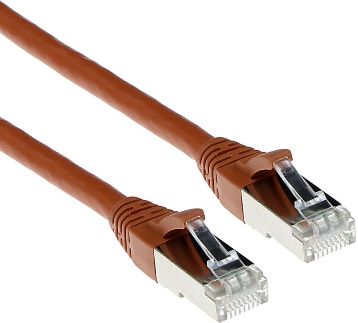 Image of ACT Bruine 3,00 meter SFTP CAT6A patchkabel snagless met RJ45 connectoren FB2203