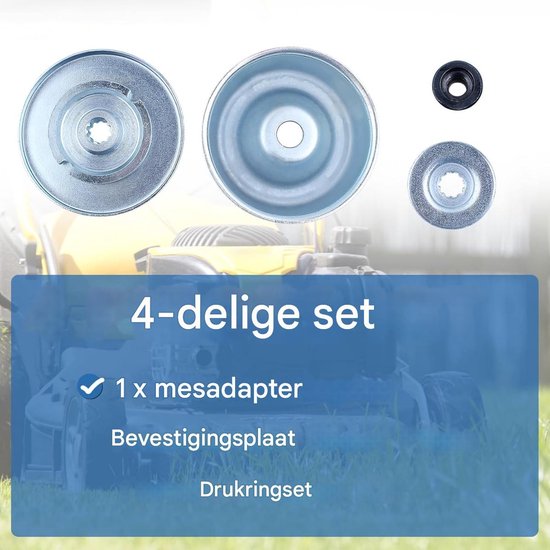 TOVBMUP 4-delige Grasmaaier Accessoireset - Laufteller Kit - Stoß Teller, Laufteller, Druckscheibe en Adaptermutter - Geschikt voor STIHL FS55 FS55R FS36 FS44 FS56 FS80 FS90 FS120 FS200 FS250 - Metaal van Tovbmup — afbeelding 3