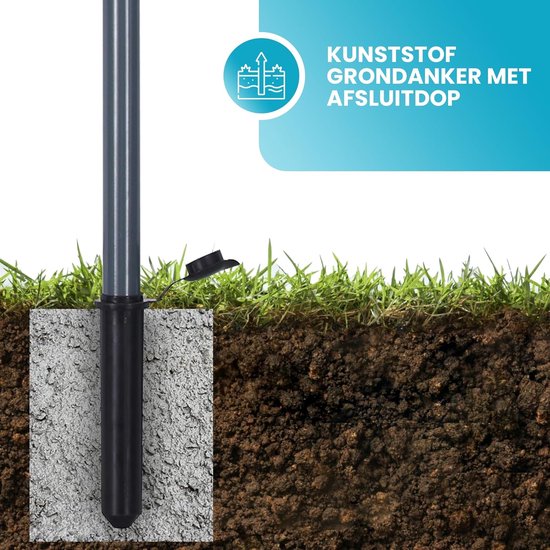 Vonia Droogmolen Buiten 45 Meter - Inklapbaar, Weerbestendig & Stevig Voor Tuin Of Balkon (Wit)
