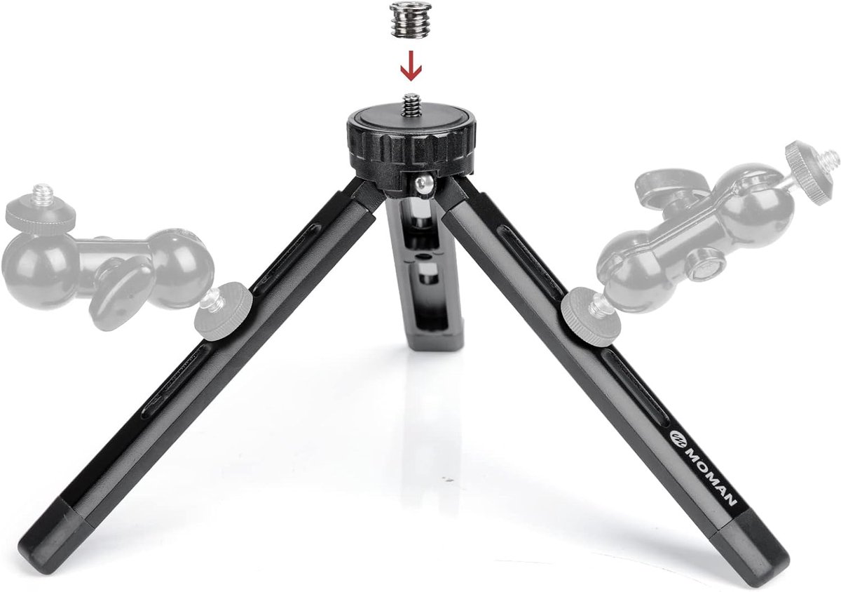 Compact Mini Statief voor Camera - Lichtgewicht Aluminium Driepoot Tafelstatief tot 5 kg