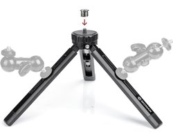 Compact Mini Statief voor Camera - Lichtgewicht Aluminium Driepoot Tafelstatief tot 5 kg