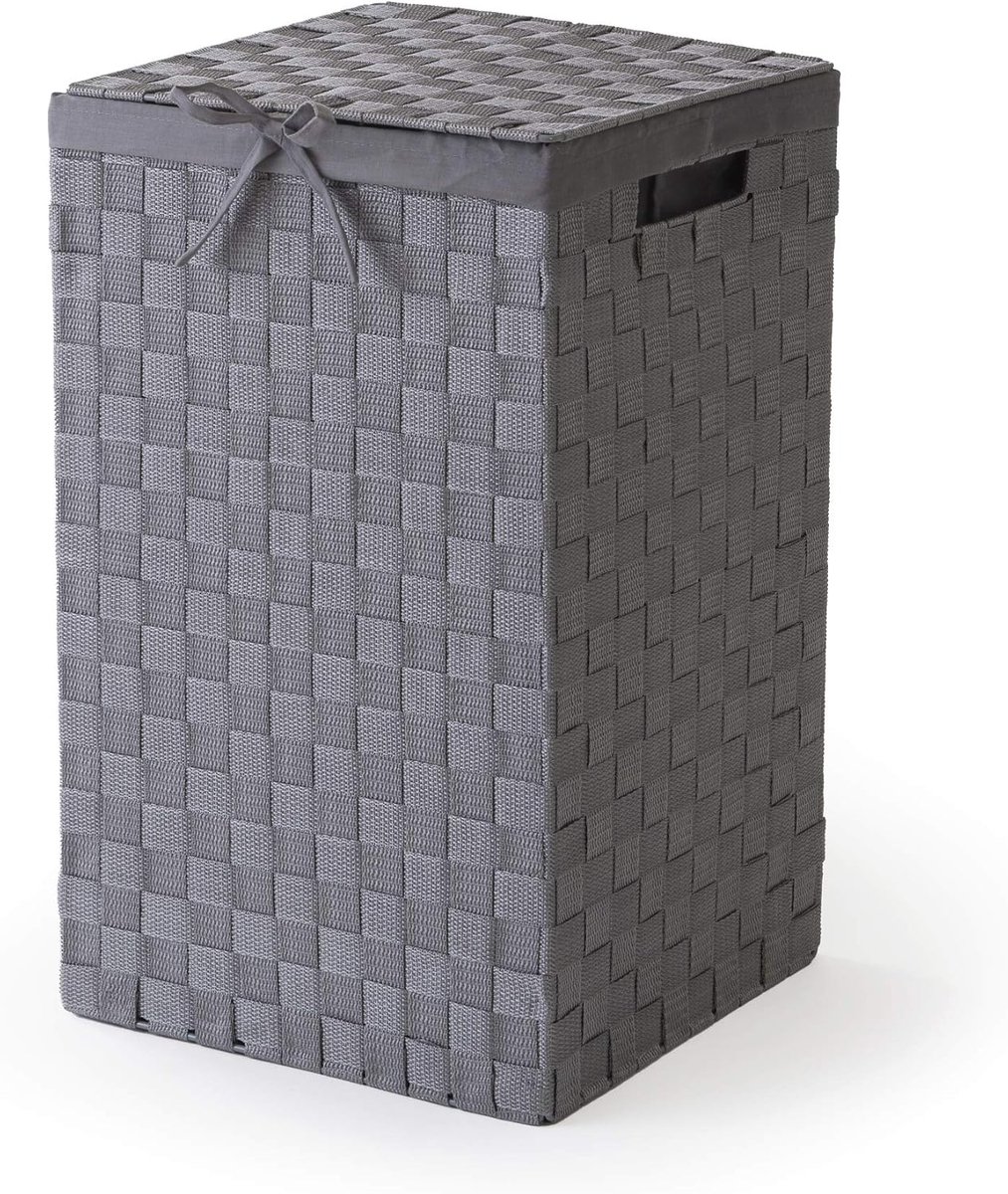 Stijlvolle Grijze Wasmand 30 x 30 x 50 cm