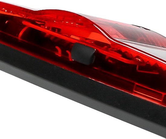 Benson Achterlicht - 3x - verstelbaar - rode LED - reflector - IPX3 - 93 x 41 x 23,5 mm - inclusief batterijen — afbeelding 3