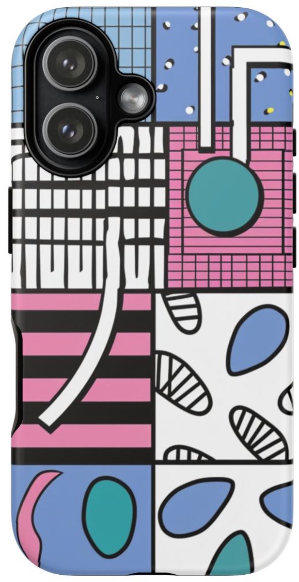 Kleurrijk Geometrisch Abstract Patroon – Telefoonhoesje Geschikt voor iPhone 17