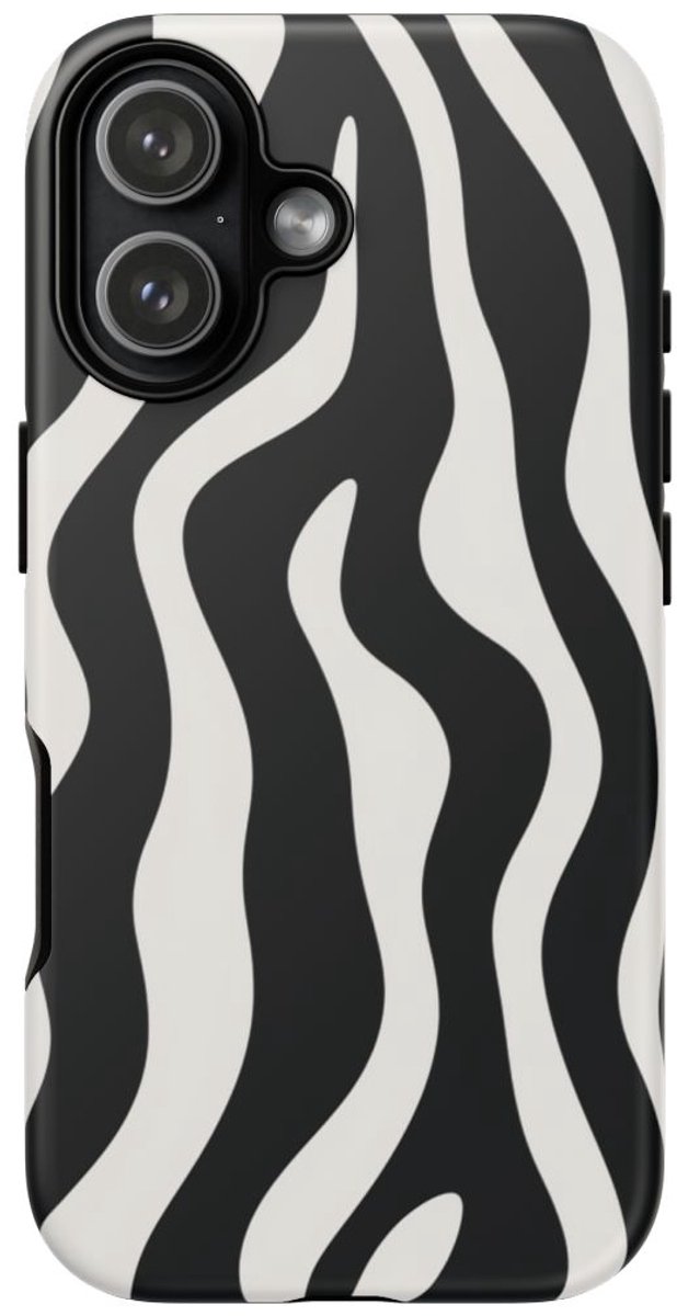 Zwart-Wit Abstract Zebrapatroon – Telefoonhoesje Geschikt voor iPhone 17