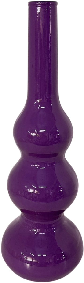 by Mooss - Enamel - Vaas - Paars - Purple - Large - 100 cm - Ø 32cm - Hoogglans - Metaal - Groot - Chique - Trendy - Hip - Eyecatcher - Decoratief - Emaille