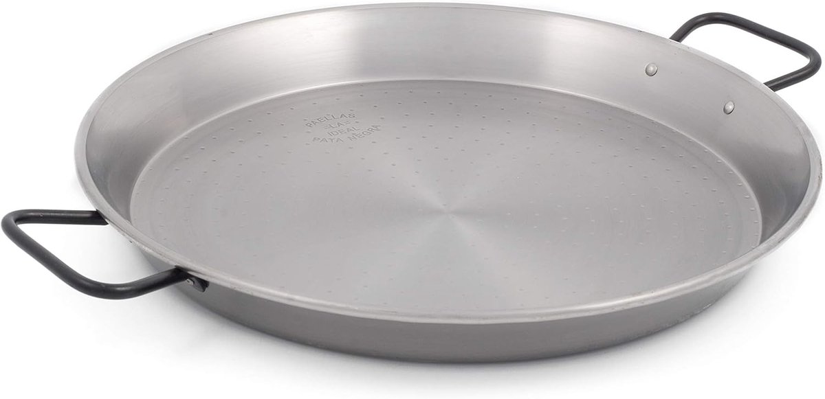 Professionele paellapan van gepolijst staal - 34 cm