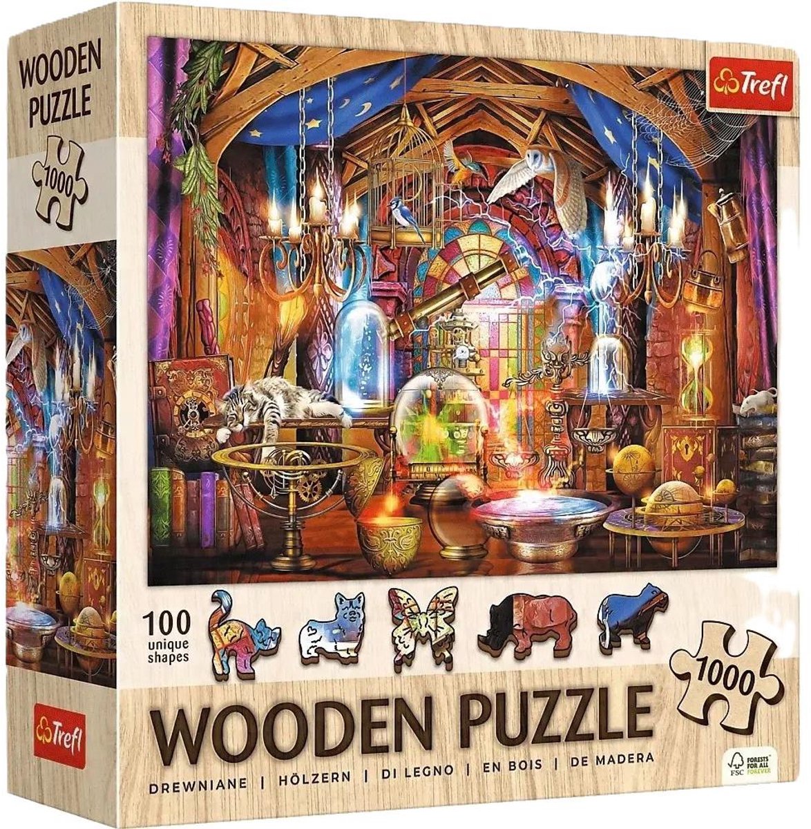 Trefl Houten Puzzel 1000 stukjes: Magische kamer