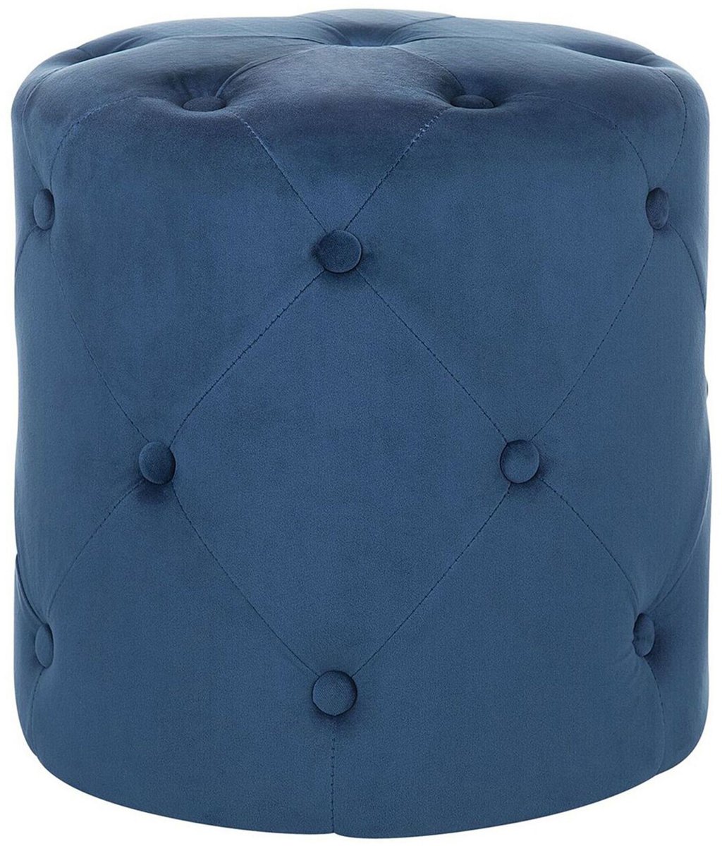 COROLLA - Poef - Donkerblauw - Fluweel
