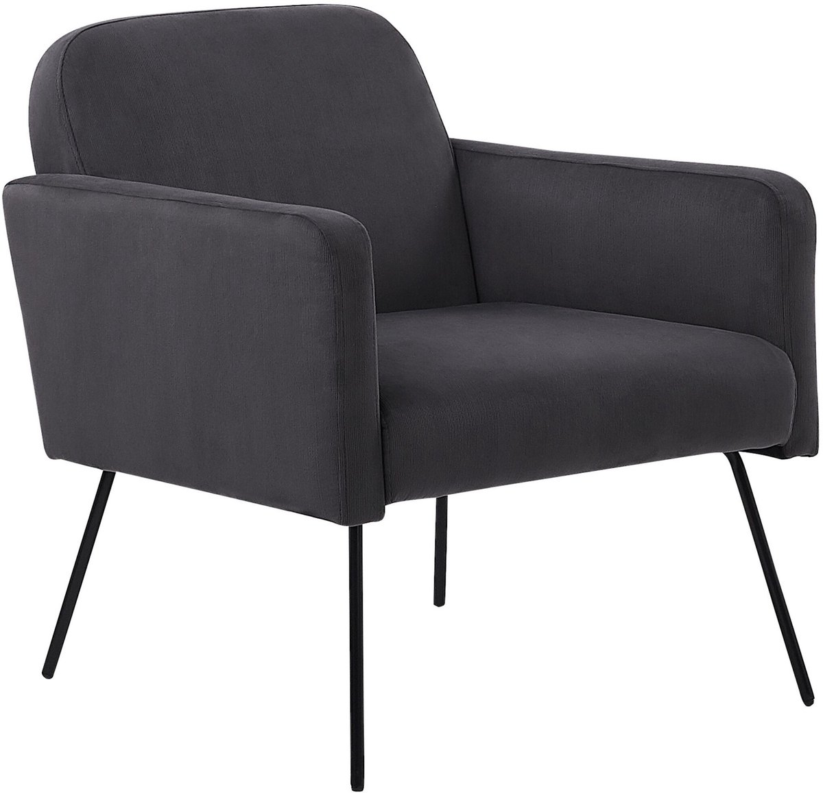 NARKEN - Fauteuil - Grijs - Fluweel